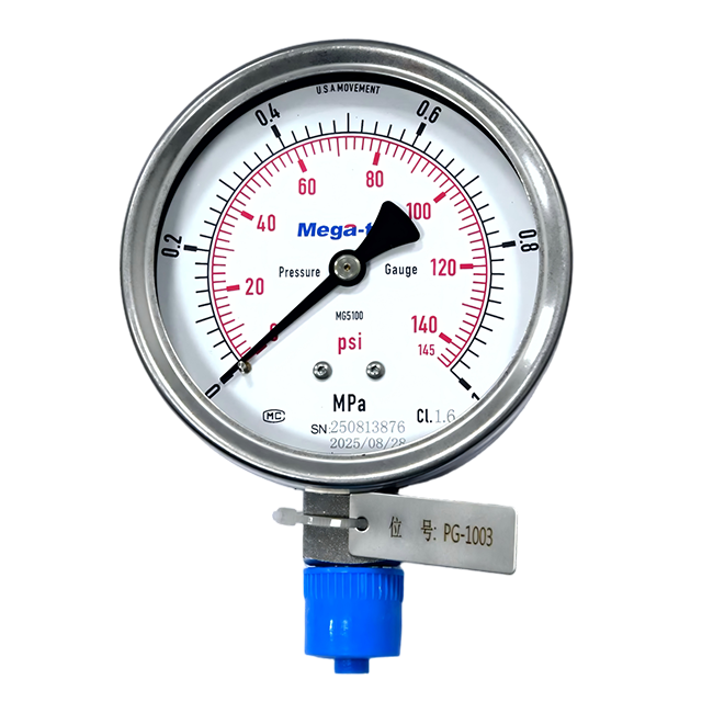 Pressure Gauge with Bourdon Tube